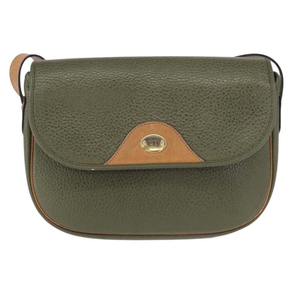 Dior Leather Shoulder Bag Green